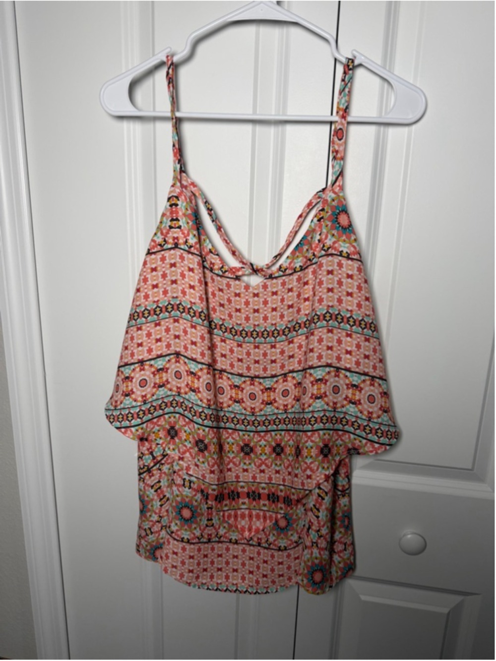 TORRID Coral Teal Geometric Print Tank Top 2X